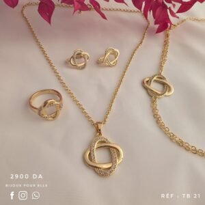 Ensemble bijoux trèfle P09